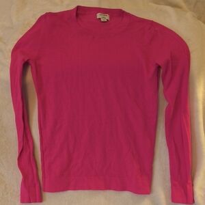 J. Crew Bold Pink Crew Neck Sweater